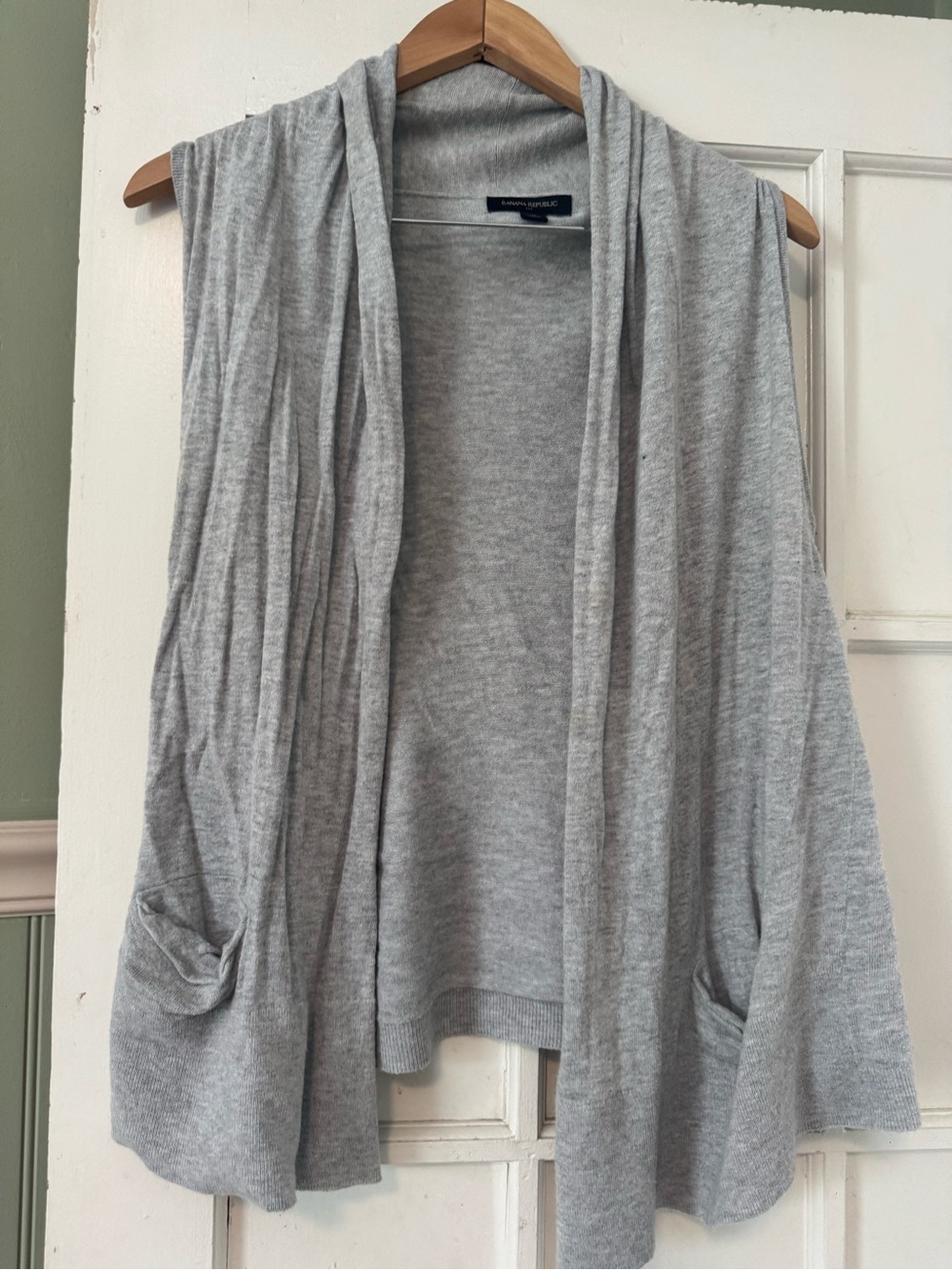 Banana Republic Light Gray Knit Cardigan